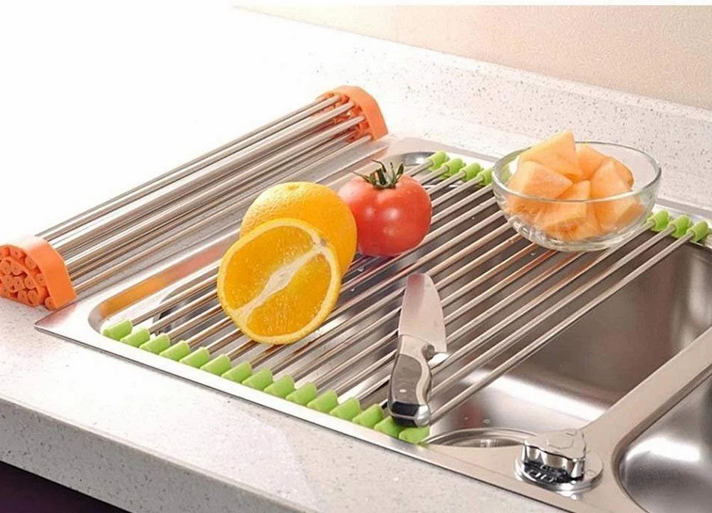 Kitchen Roll-up Dish Drying Rack